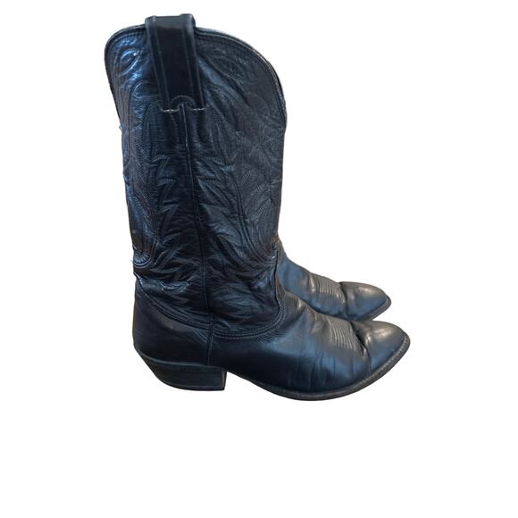 Men’s Nocona Genuine Leather Black Western Cowboy Boots. Size 10 - Picture 1 of 5